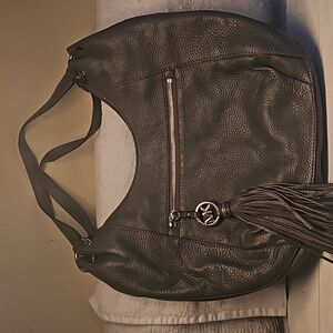 Michael Kors dark grey leather hand bag